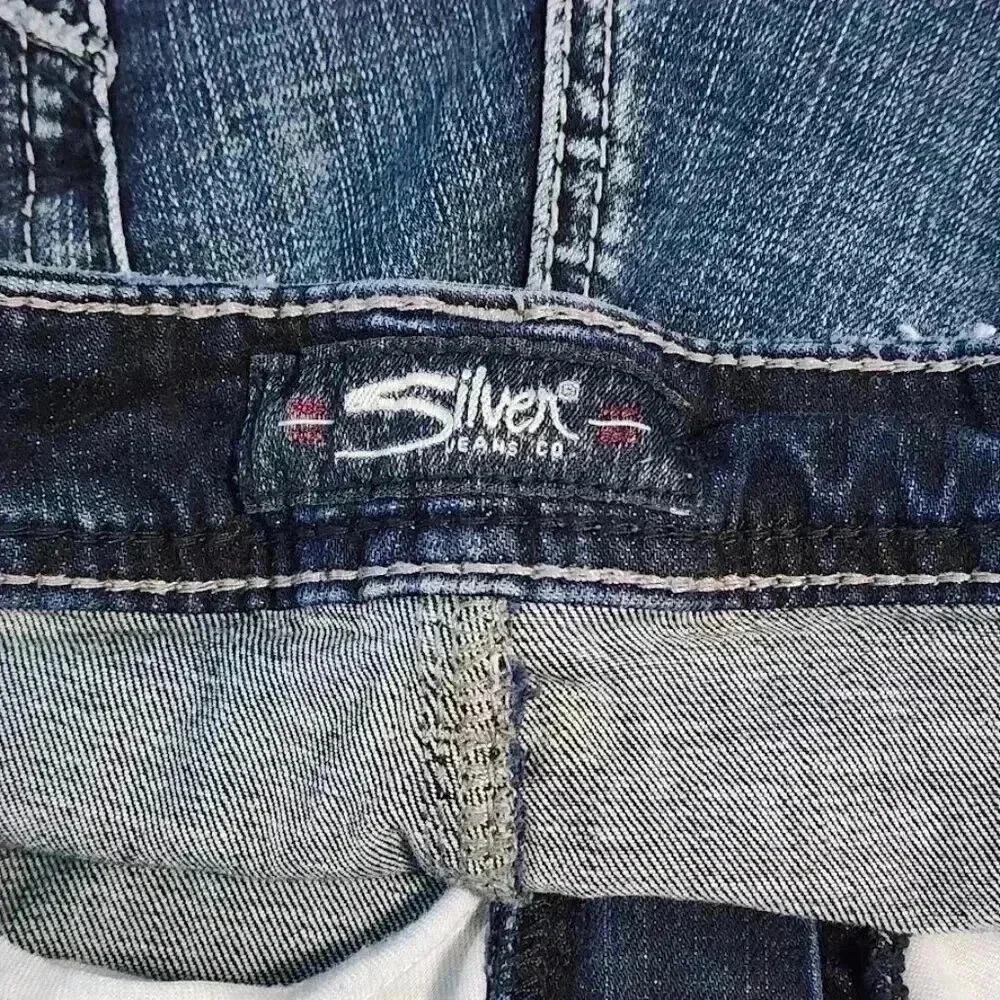 Silver Jeans Sam Mid-Rise Western Stretch Denim Woman's Plus Sz 24xL29‎ - Picture 7 of 11